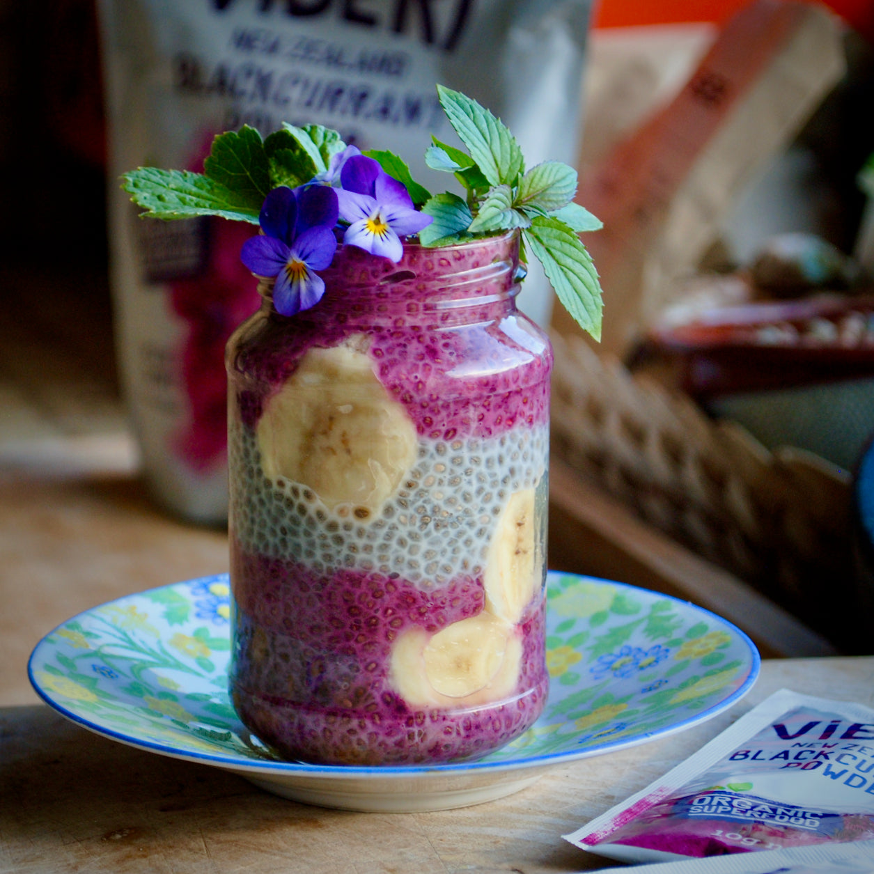 Organic Blackcurrant Chia Pudding