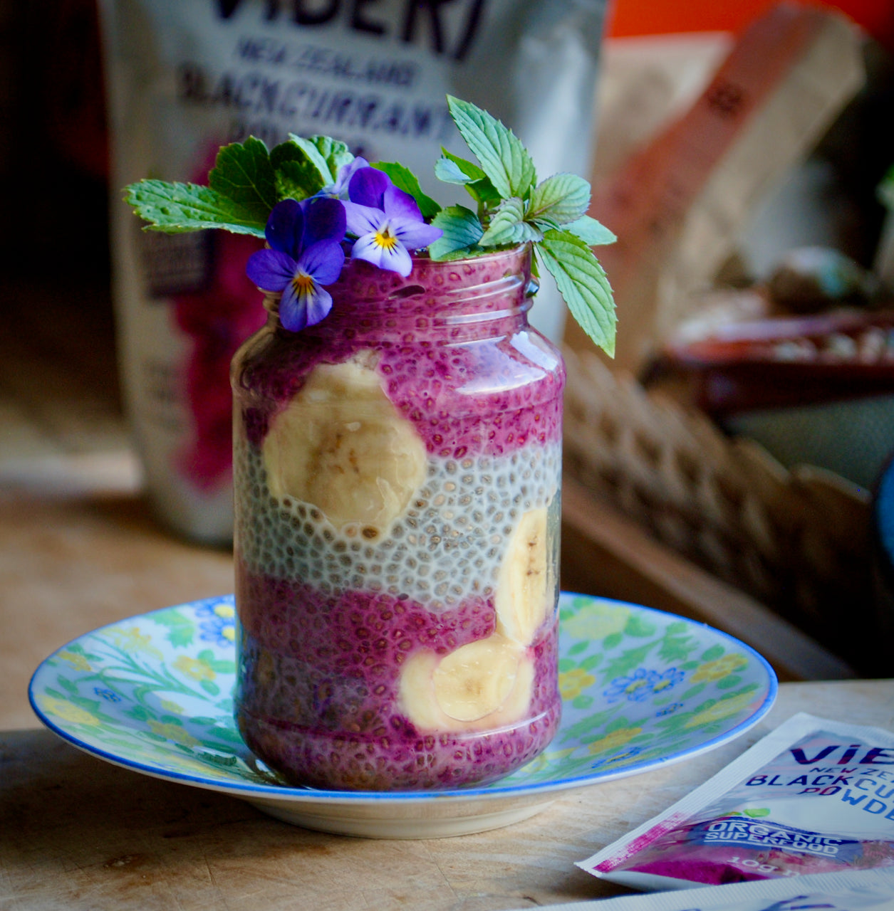 Organic Blackcurrant Chia Pudding